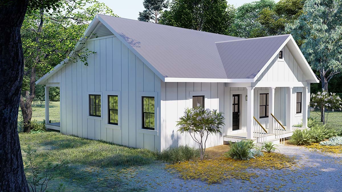 Cottage, Country, Traditional Plan with 1500 Sq. Ft., 3 Bedrooms, 2 Bathrooms Picture 3