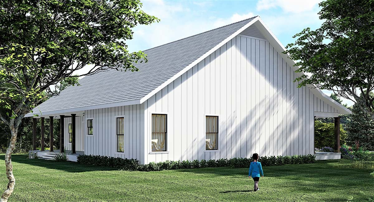 Country, Farmhouse, Southern Plan with 2096 Sq. Ft., 4 Bedrooms, 2 Bathrooms Picture 3