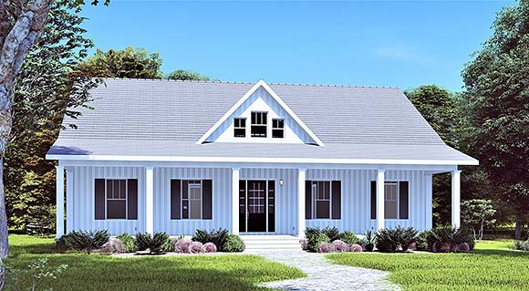 Cottage, Country, Traditional House Plan 77418 with 3 Beds, 2 Baths Elevation