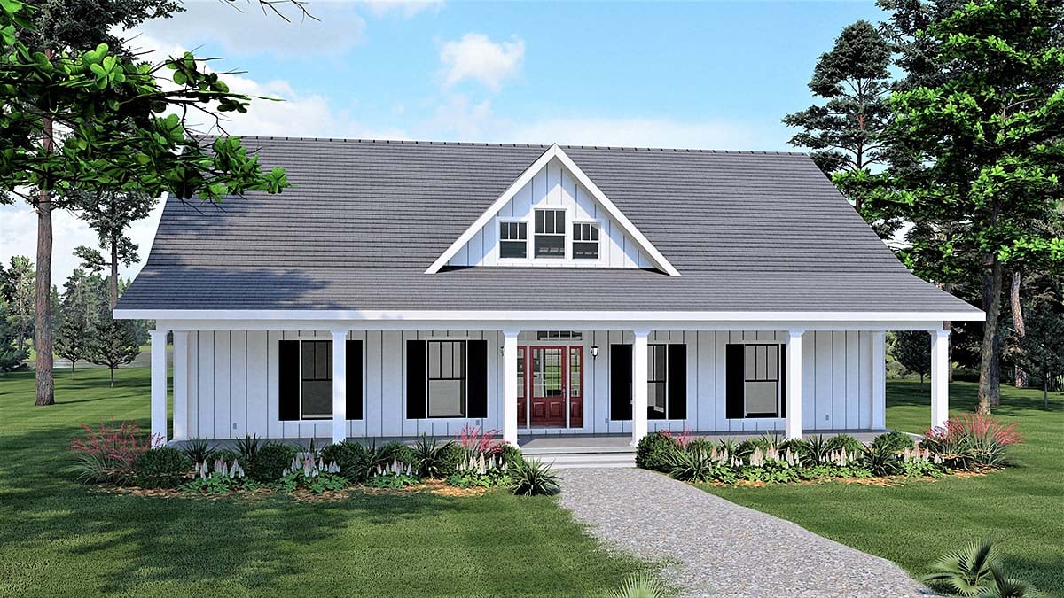 Country, Southern Plan with 2352 Sq. Ft., 4 Bedrooms, 3 Bathrooms Elevation