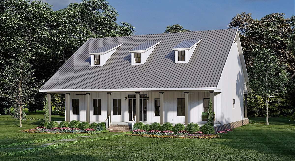 Country, Farmhouse Plan with 1860 Sq. Ft., 3 Bedrooms, 2 Bathrooms Picture 2