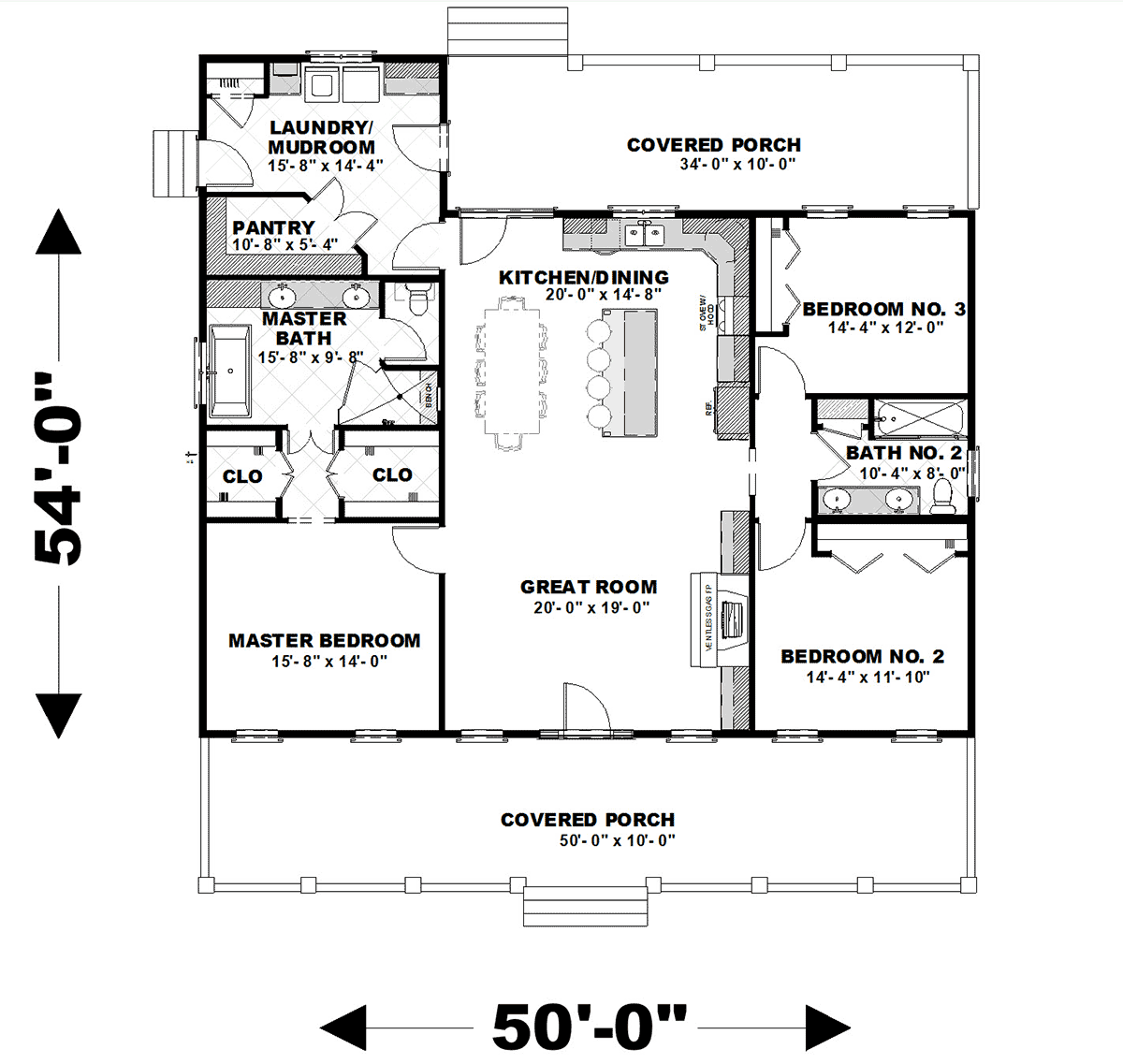 House Plan 77421 - Farmhouse Style with 1860 Sq Ft, 3 Bed, 2 Bath