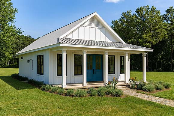 Cottage, Country, Farmhouse, Southern, Traditional House Plan 77433 with 2 Beds, 2 Baths Elevation