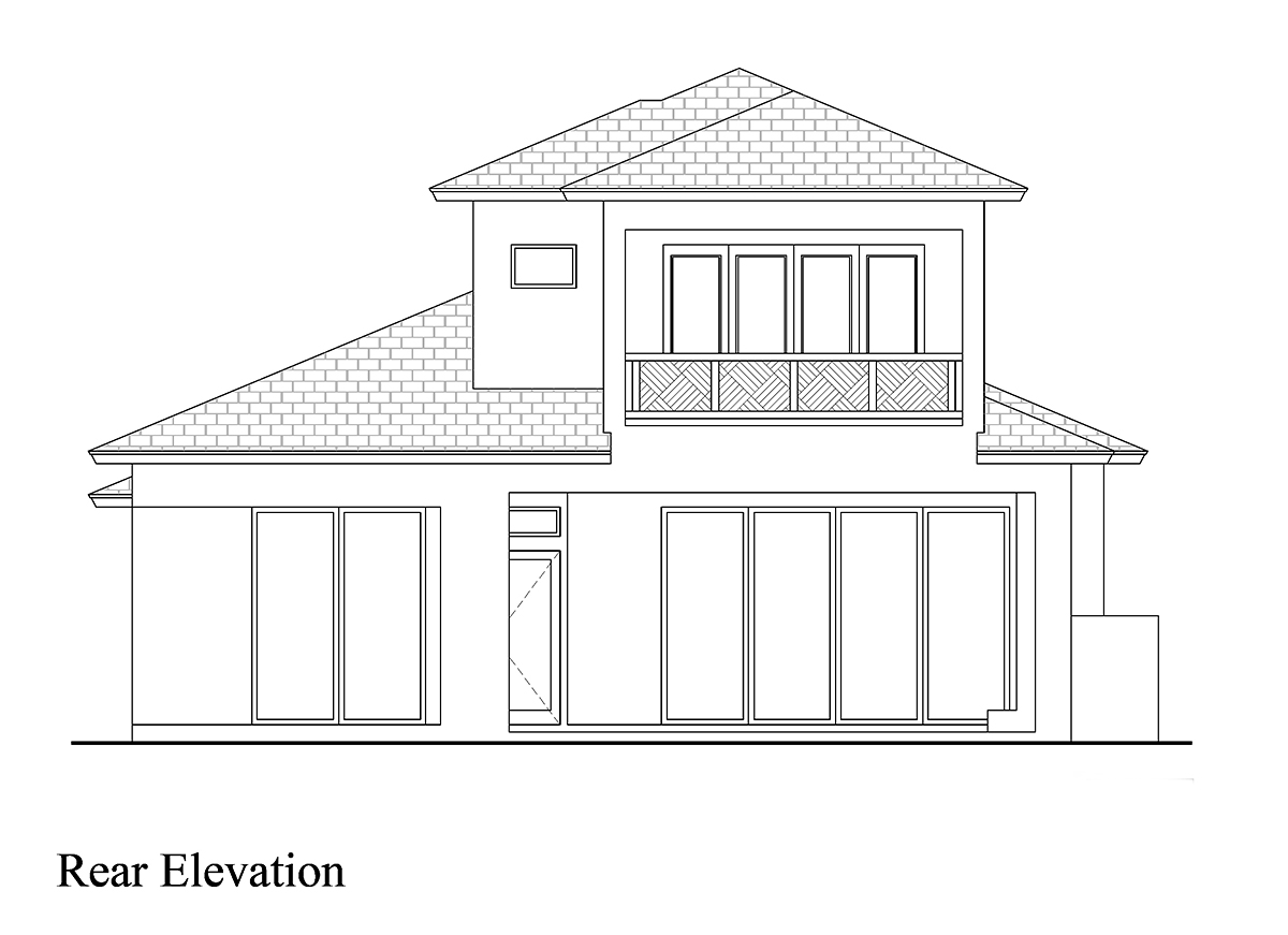 House Plan 77502 Contemporary Style with 3629 Sq Ft, 4 Bed, 5 B
