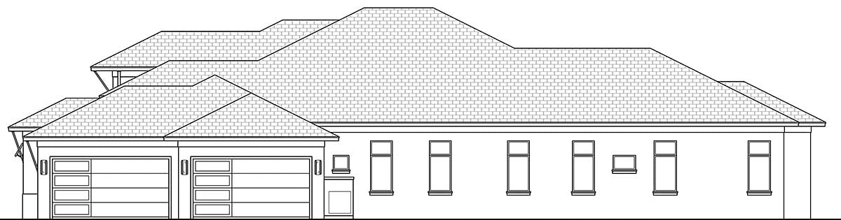 Modern Plan with 4530 Sq. Ft., 4 Bedrooms, 5 Bathrooms, 4 Car Garage Picture 2