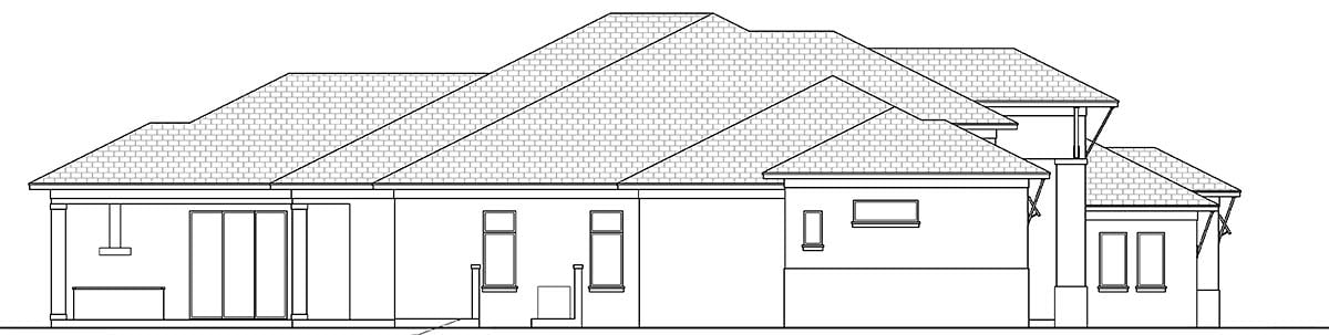 Modern Plan with 4530 Sq. Ft., 4 Bedrooms, 5 Bathrooms, 4 Car Garage Picture 3