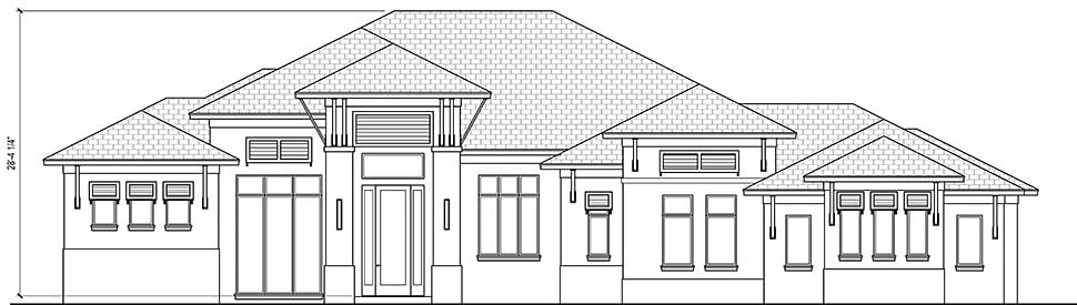 Modern Plan with 4530 Sq. Ft., 4 Bedrooms, 5 Bathrooms, 4 Car Garage Picture 4