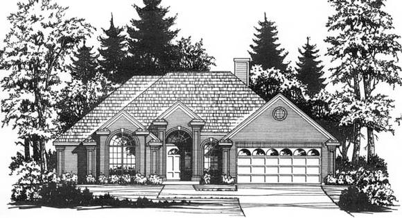 Traditional House Plan 77717 with 3 Beds, 2 Baths, 2 Car Garage Elevation