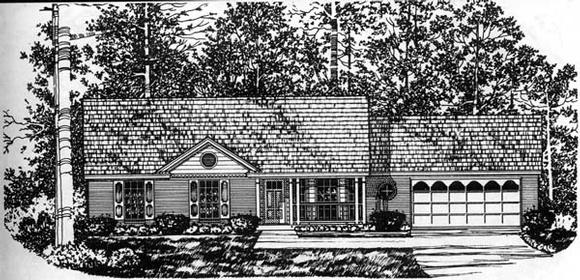 Country House Plan 77736 with 3 Beds, 2 Baths, 2 Car Garage Elevation