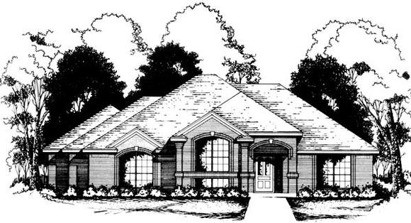 Traditional House Plan 77756 with 3 Beds, 2 Baths, 2 Car Garage Elevation