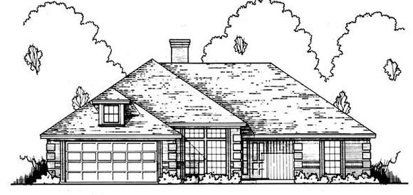 Traditional House Plan 77758 with 4 Beds, 3 Baths, 2 Car Garage Elevation
