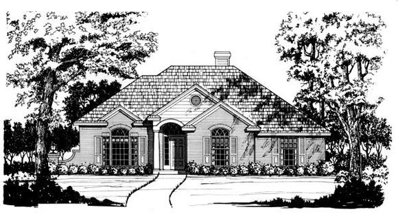 Traditional House Plan 77760 with 3 Beds, 2 Baths, 2 Car Garage Elevation