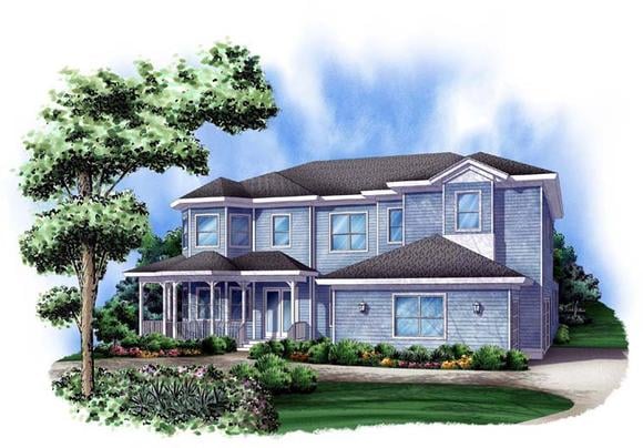 Traditional House Plan 78101 with 6 Beds, 6 Baths, 3 Car Garage Elevation
