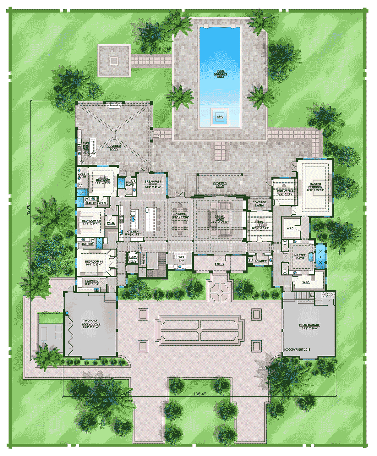 Modern House Plans | Sater Design Collection, image size:1200x1451