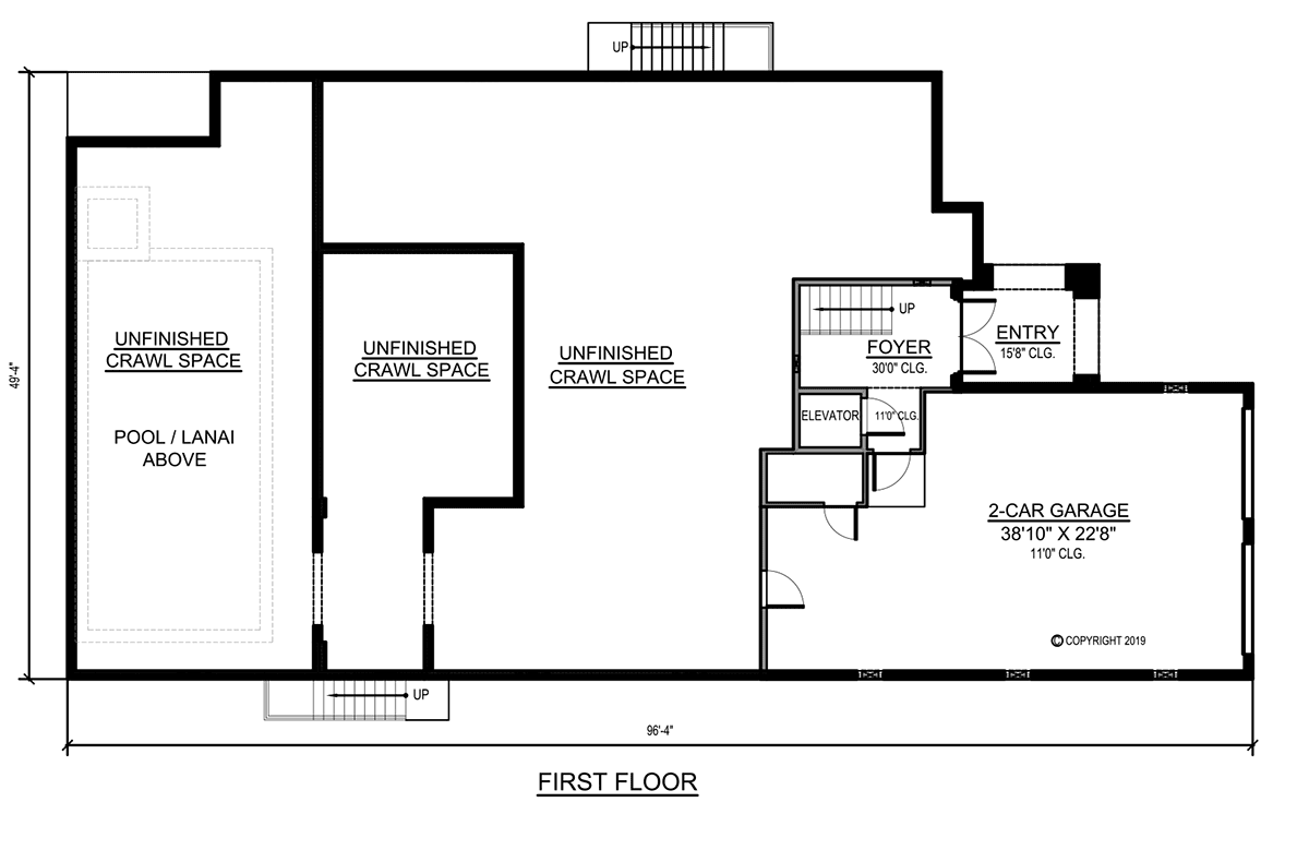 House Plan 78127 - Modern Style with 2945 Sq Ft, 3 Bed, 3 Bath, 1