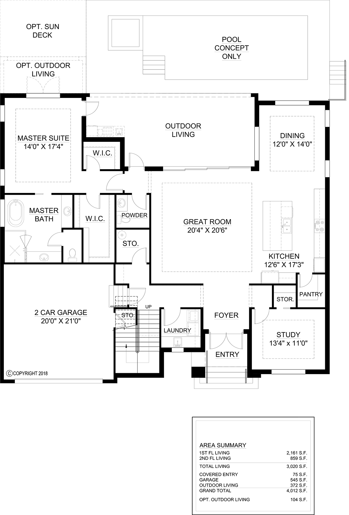 House Plan 78149 - Contemporary Style with 3020 Sq Ft, 3 Bed, 2 B