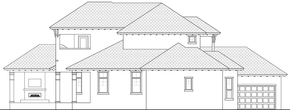 Traditional Plan with 4799 Sq. Ft., 4 Bedrooms, 5 Bathrooms, 2 Car Garage Picture 3