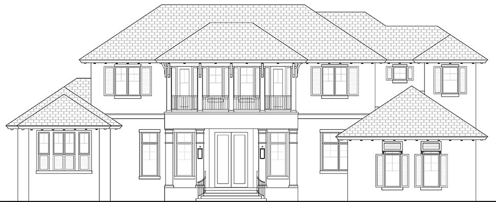 Traditional Plan with 4799 Sq. Ft., 4 Bedrooms, 5 Bathrooms, 2 Car Garage Picture 4