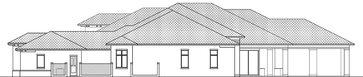 Contemporary, Modern Plan with 6240 Sq. Ft., 5 Bedrooms, 7 Bathrooms, 4 Car Garage Picture 2