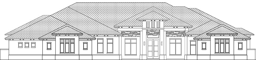 Contemporary, Modern Plan with 6240 Sq. Ft., 5 Bedrooms, 7 Bathrooms, 4 Car Garage Picture 4