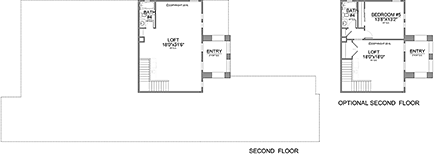 Coastal, Florida House Plan 78171 with 5 Beds, 5 Baths, 3 Car Garage Second Level Plan