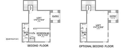Coastal, Florida, Mediterranean, Modern House Plan 78176 with 6 Beds, 5 Baths, 3 Car Garage Second Level Plan