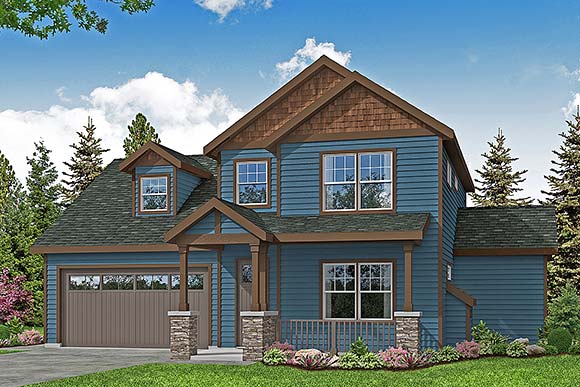 Country, Craftsman, Traditional House Plan 78405 with 4 Beds, 3 Baths, 2 Car Garage Elevation