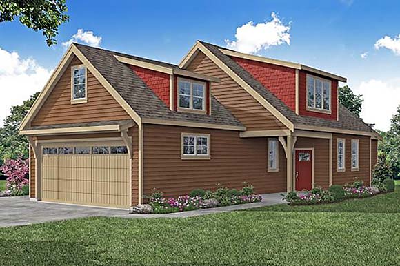 Bungalow, Country, Craftsman House Plan 78408 with 3 Beds, 3 Baths, 2 Car Garage Elevation