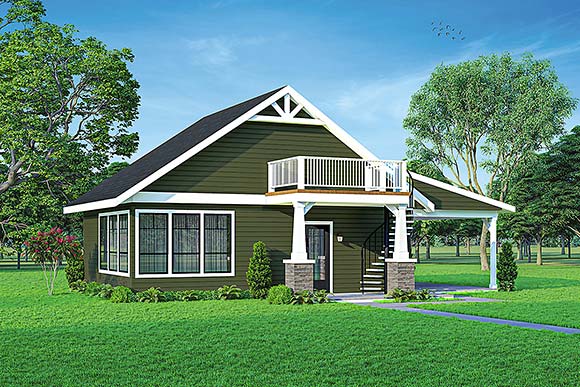Cabin, Cottage, Country, Craftsman Misc Plan 78416 Elevation