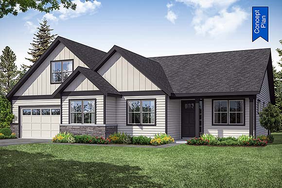 Country, Traditional House Plan 78419 with 4 Beds, 3 Baths, 2 Car Garage Elevation