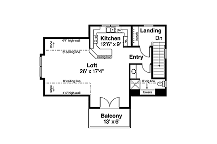 Craftsman 2 Car Garage Apartment Plan 78429 Second Level Plan