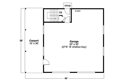Craftsman, Traditional 2 Car Garage Plan 78438 First Level Plan