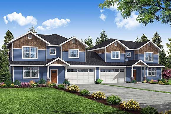 Country, Craftsman, Traditional Multi-Family Plan 78465 with 6 Beds, 6 Baths, 4 Car Garage Elevation