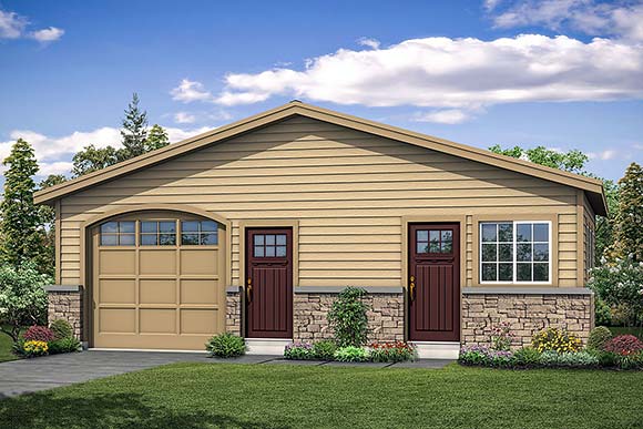 Cottage 1 Car Garage Plan 78479 Elevation
