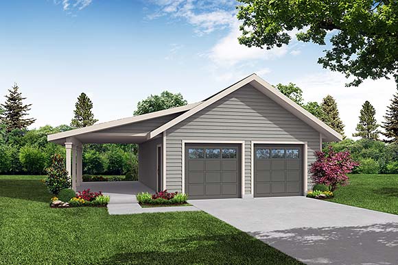 Country, Traditional 2 Car Garage Plan 78480 Elevation