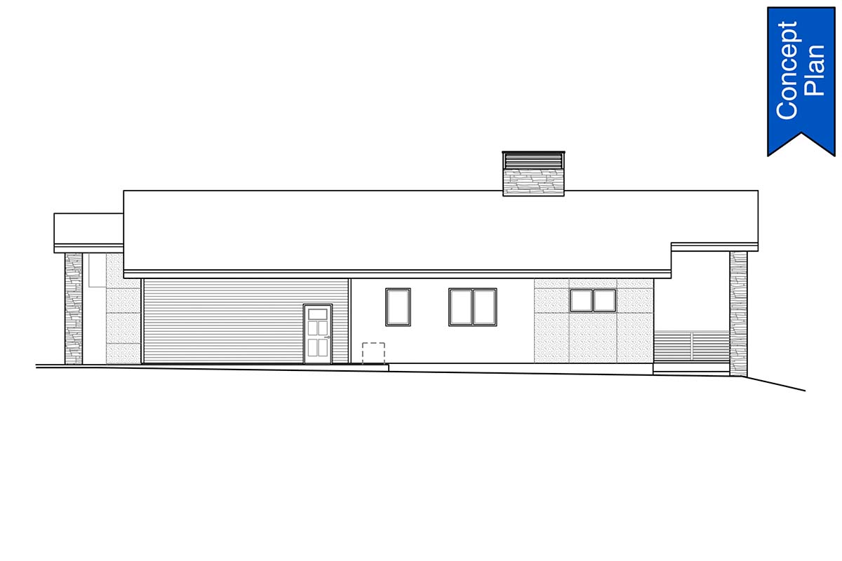 House Plan 78484 - Contemporary Style with 2937 Sq Ft, 4 Bed, 3 B ...