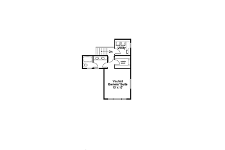 Contemporary House Plan 78492 with 2 Beds, 2 Baths, 2 Car Garage Second Level Plan