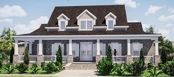 Country, Farmhouse, Traditional House Plan 78513 with 5 Beds, 4 Baths, 2 Car Garage Elevation