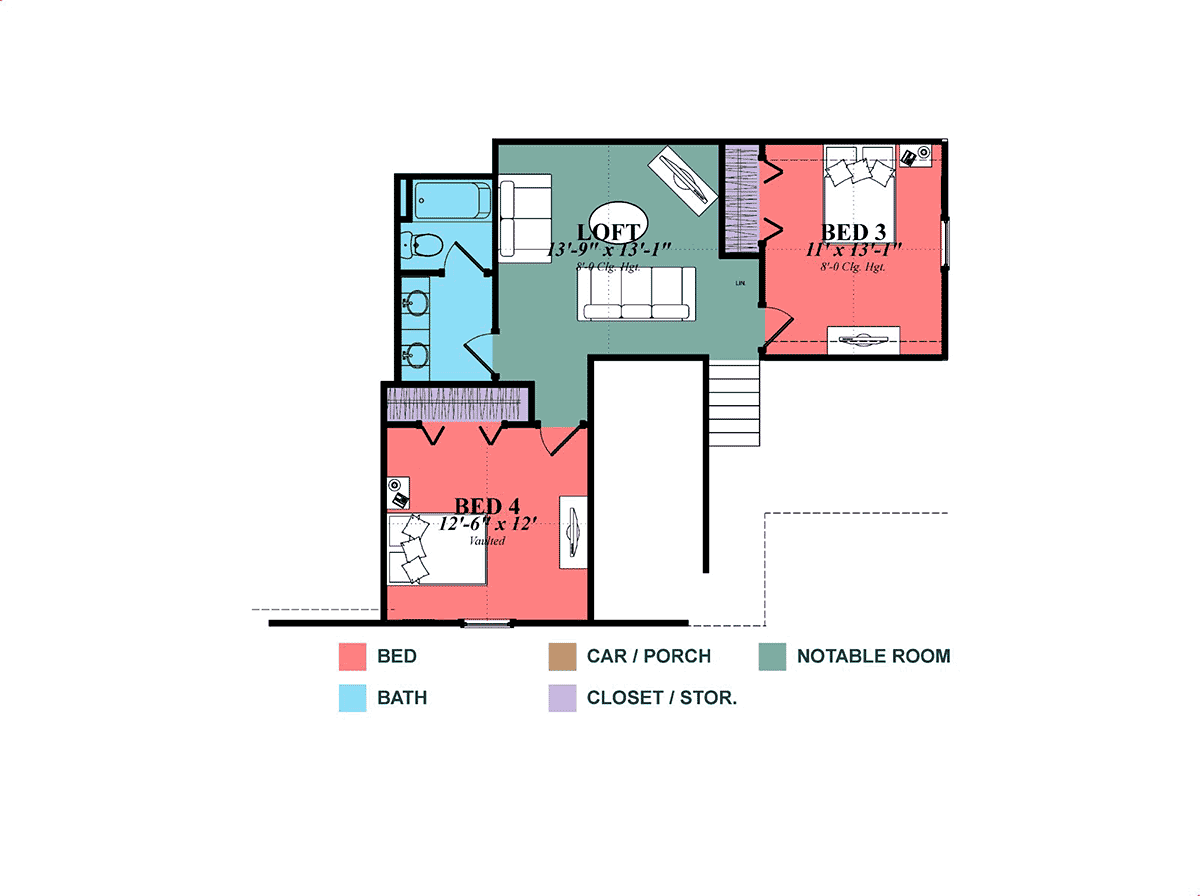 House Plan 78524 - Traditional Style with 2814 Sq Ft, 4 Bed, 3 Ba ...