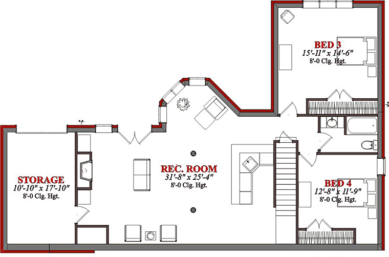 European, Traditional House Plan 78600 with 3 Beds, 3 Baths, 3 Car Garage Lower Level European, Traditional House Plan 78600 with 3 Beds, 3 Baths, 3 Car Garage Lower Level