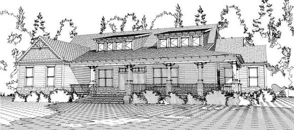 Cottage, Country, Craftsman House Plan 78648 with 4 Beds, 4 Baths, 2 Car Garage Elevation