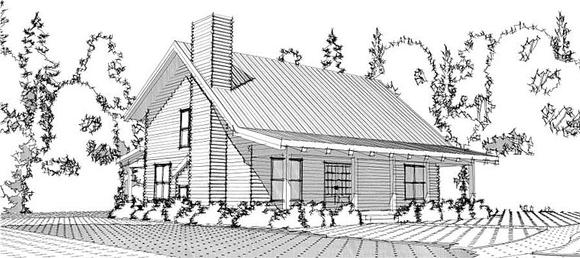 Cabin, Country, Log House Plan 78649 with 3 Beds, 3 Baths Elevation