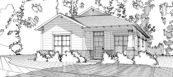 Bungalow, Cottage, Craftsman House Plan 78650 with 3 Beds, 2 Baths Elevation