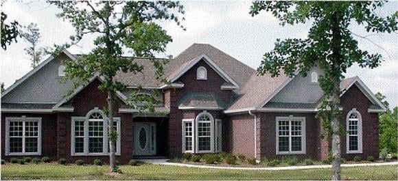 Traditional House Plan 78702 with 4 Beds, 3 Baths, 2 Car Garage Elevation