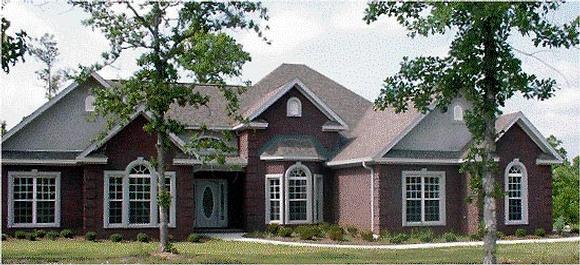 Traditional House Plan 78702 with 4 Beds, 3 Baths, 2 Car Garage Elevation