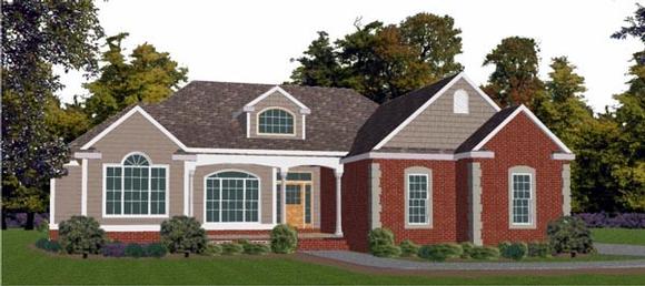 Traditional House Plan 78710 with 3 Beds, 3 Baths, 2 Car Garage Elevation
