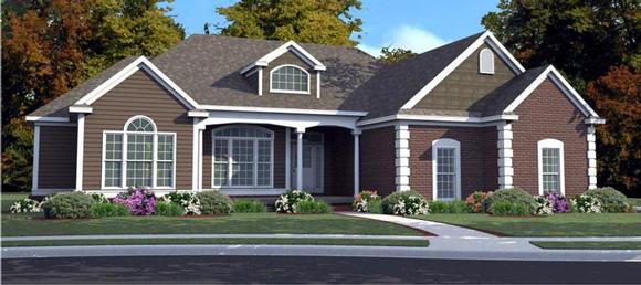 Country House Plan 78711 with 4 Beds, 3 Baths, 2 Car Garage Elevation