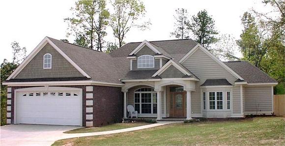 Traditional House Plan 78735 with 4 Beds, 2 Baths, 2 Car Garage Elevation
