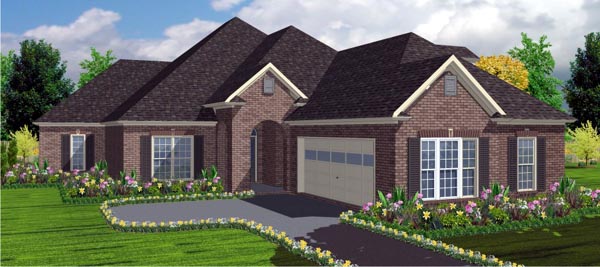 Contemporary Plan with 2670 Sq. Ft., 4 Bedrooms, 4 Bathrooms, 2 Car Garage Elevation