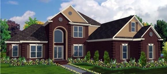 Contemporary House Plan 78755 with 4 Beds, 4 Baths, 2 Car Garage Elevation